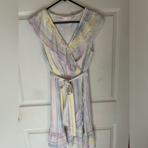 Lauren Conrad sleeveless belted faux wrap dress size small